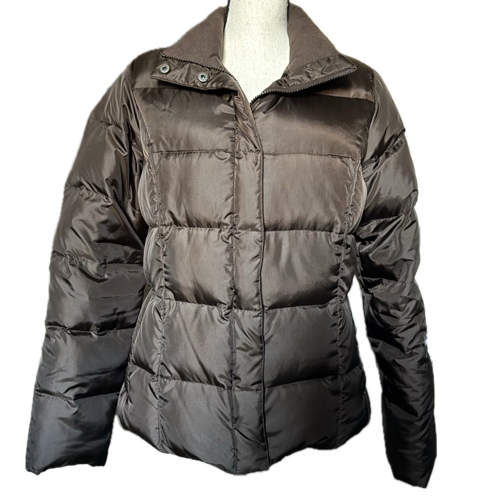 Eddie Bauer Women's Premium Quality Goose Down Brown Puffer Jacket Size Large